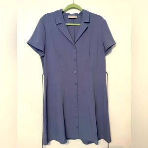 Everlane waitress style a line dress, slate blue size 12
